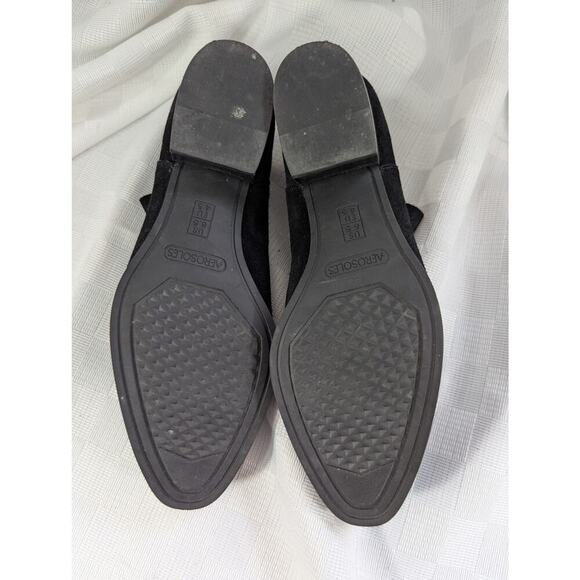 AEROSOLES! BLACK GENUINE SUEDE LEATHER, STUDDED BOOTS! SZ 6.5M - Picture 9 of 10